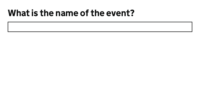 GOV.UK event-name input before focus