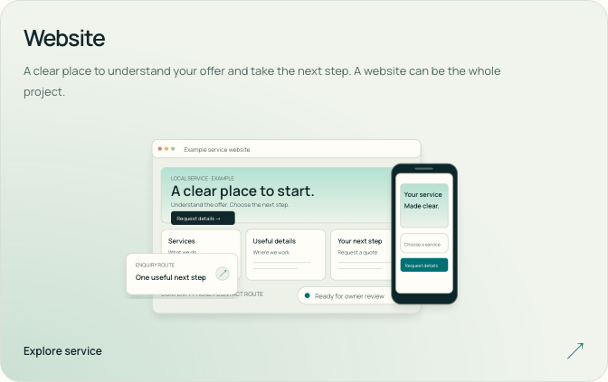 Website — screenshot of the existing page