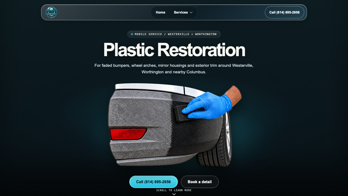 Actual Alum plastic restoration service page