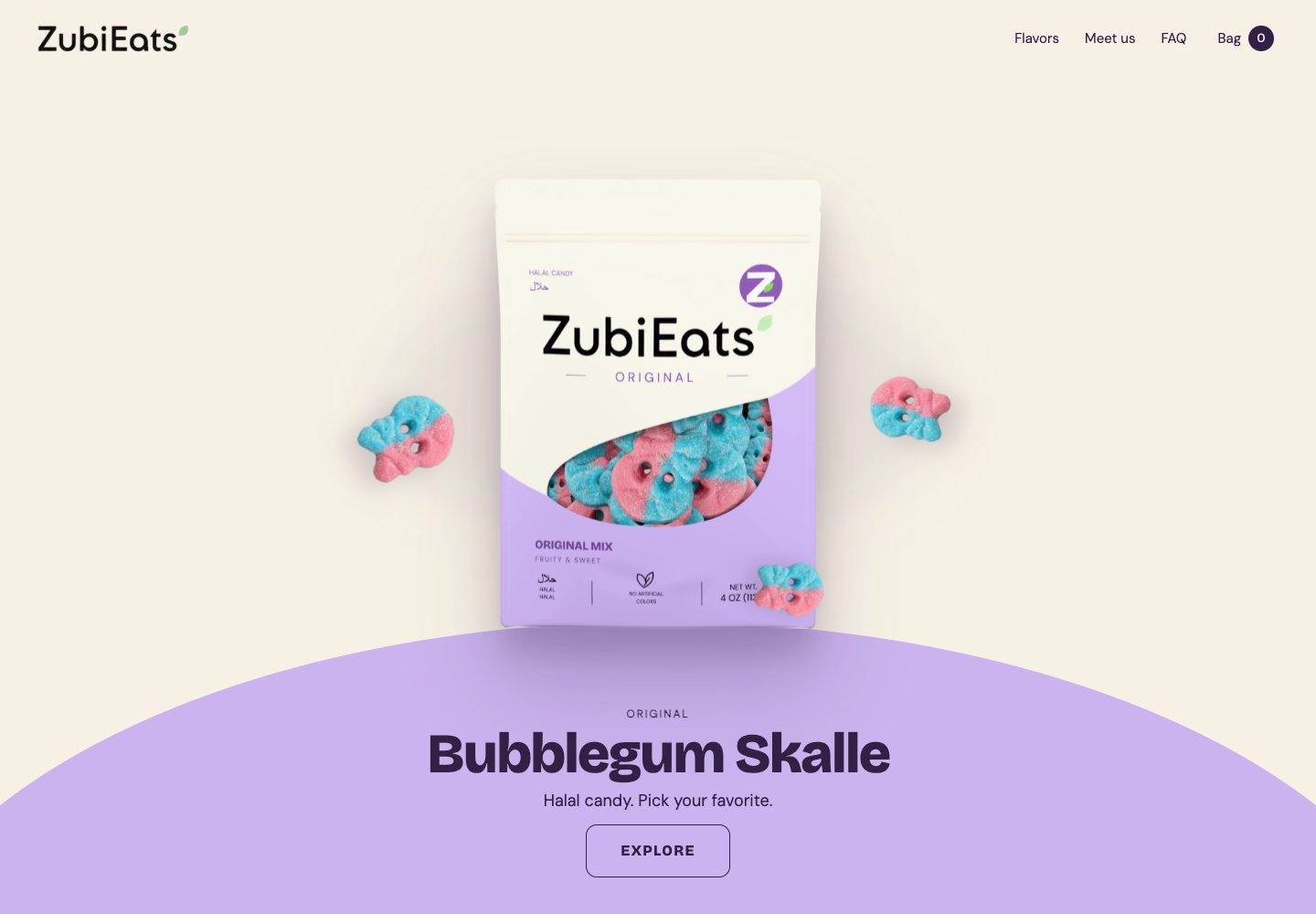 Zubi Eats published display website